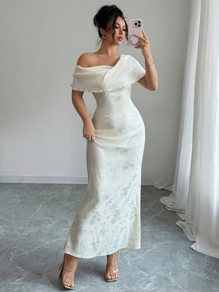 Rochie maxi SHEIN, crem