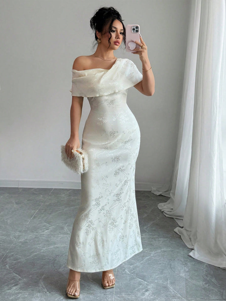 Rochie maxi SHEIN, crem