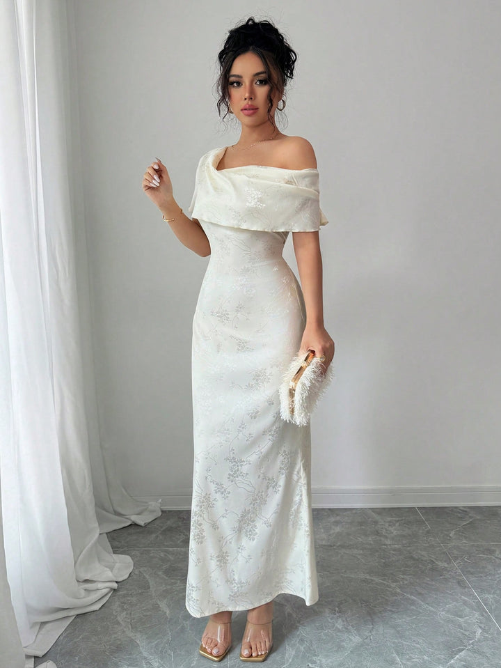 Rochie maxi SHEIN, crem