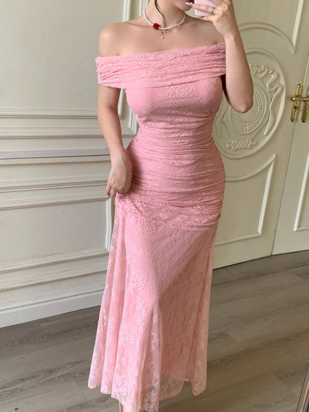 SHEIN Maxi ruha, rózsaszín