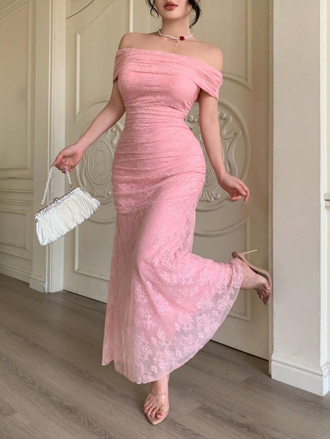 SHEIN Maxi ruha, rózsaszín