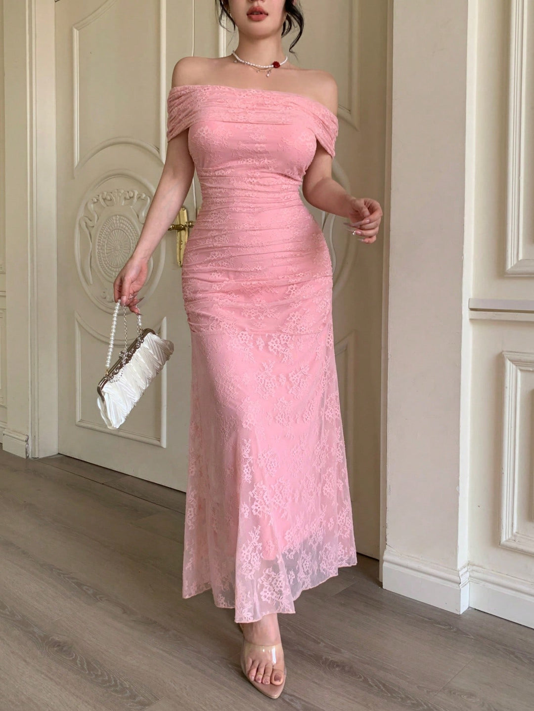 SHEIN Maxi ruha, rózsaszín
