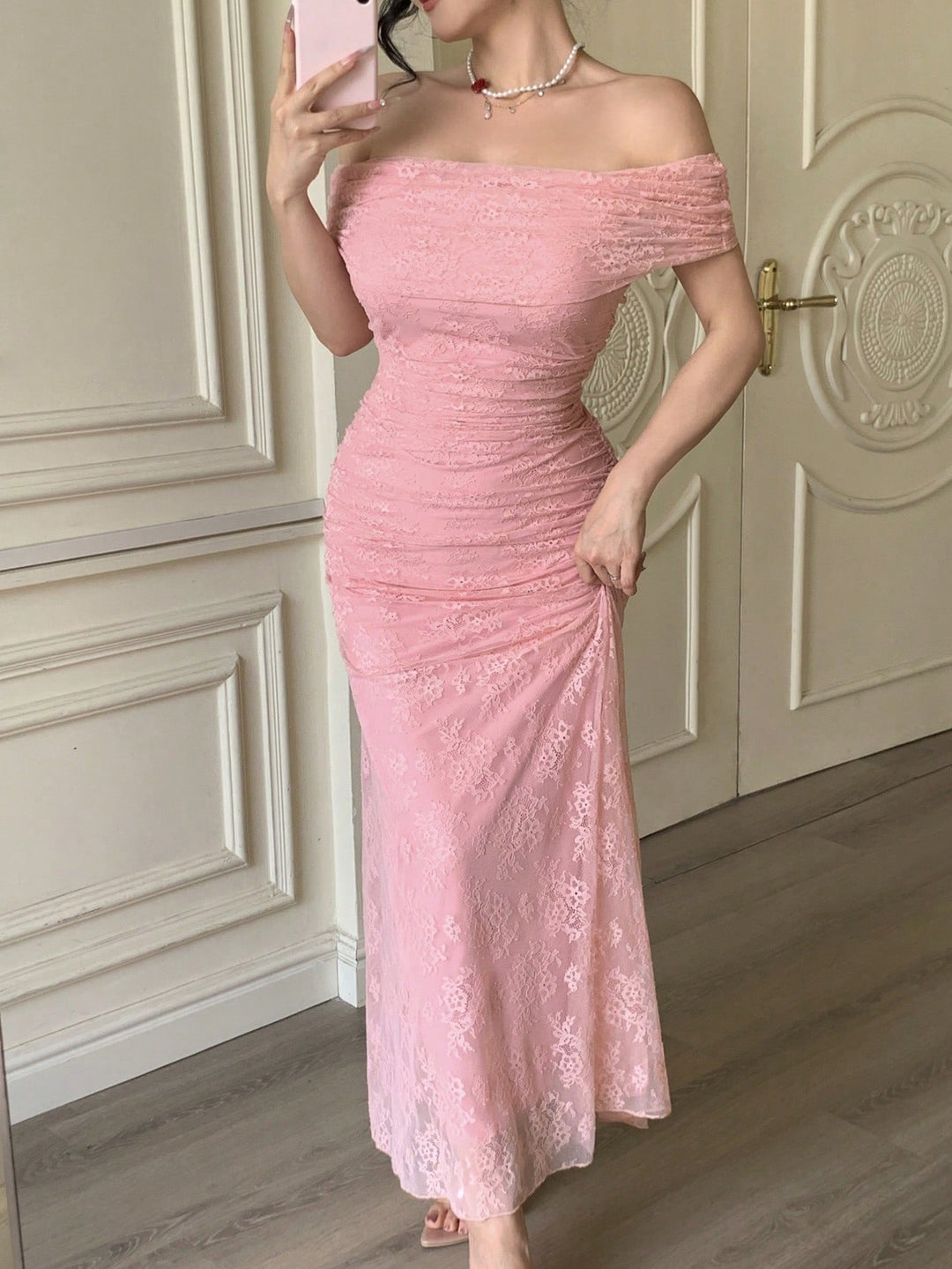 SHEIN Maxi ruha, rózsaszín