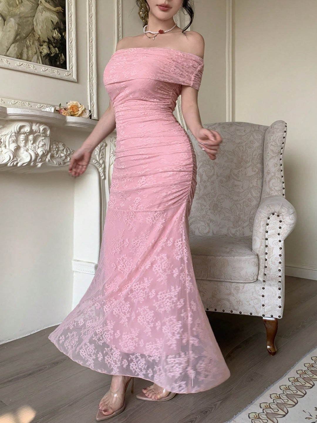 SHEIN Maxi ruha, rózsaszín