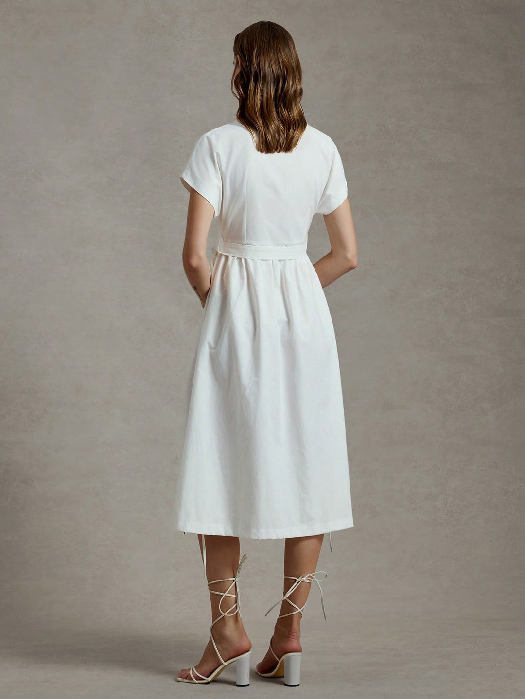 Rochie midi SHEIN, alb