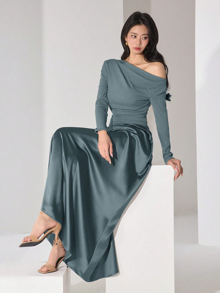 Rochie maxi SHEIN, albastru