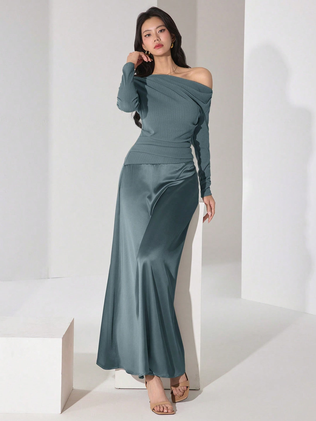 Rochie maxi SHEIN, albastru