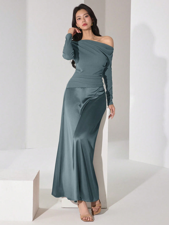 Rochie maxi SHEIN, albastru