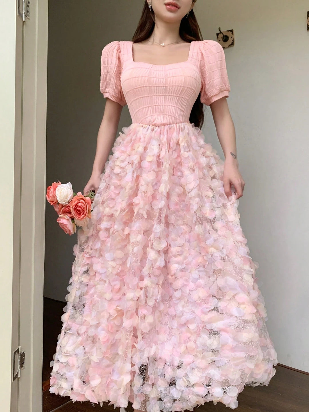 Rochie maxi Shein, mix culori