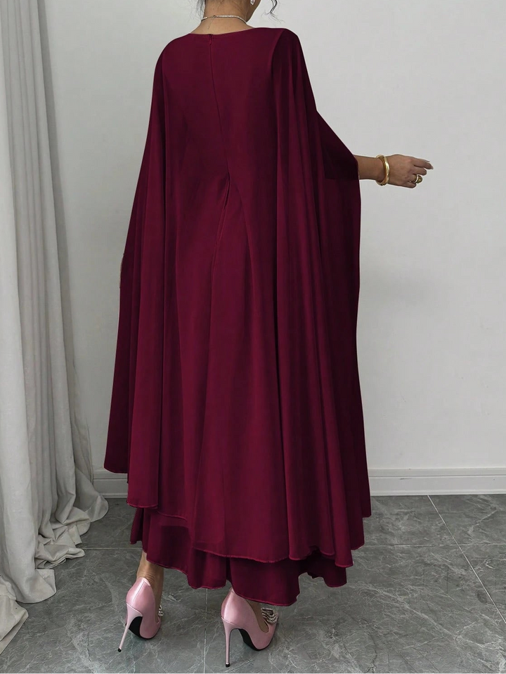 SHEIN Maxi ruha, bordó