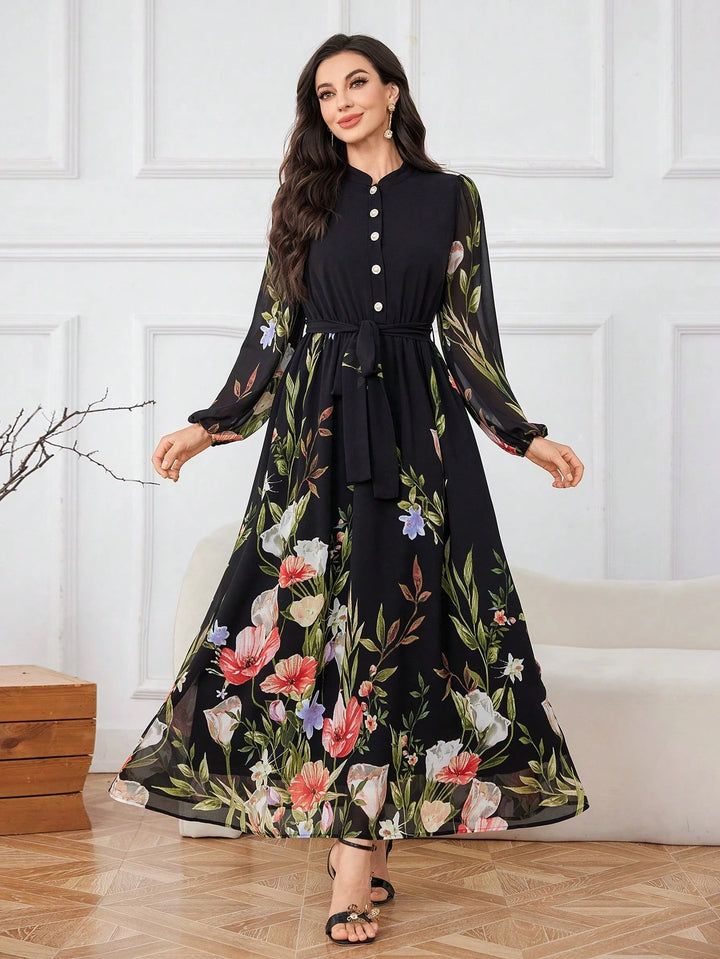 SHEIN maxi ruha, fekete