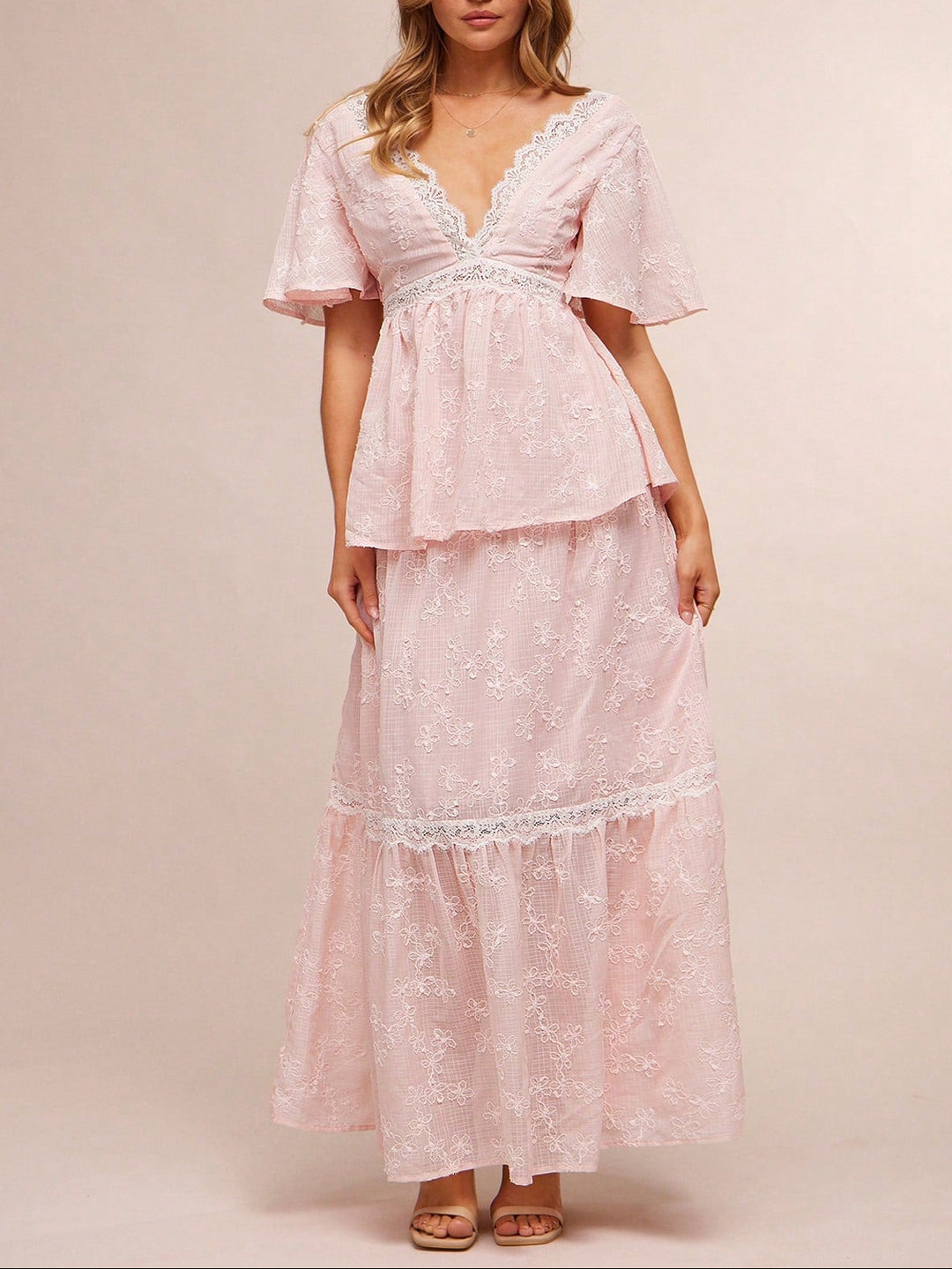 SHEIN Maxi ruha, rózsaszín