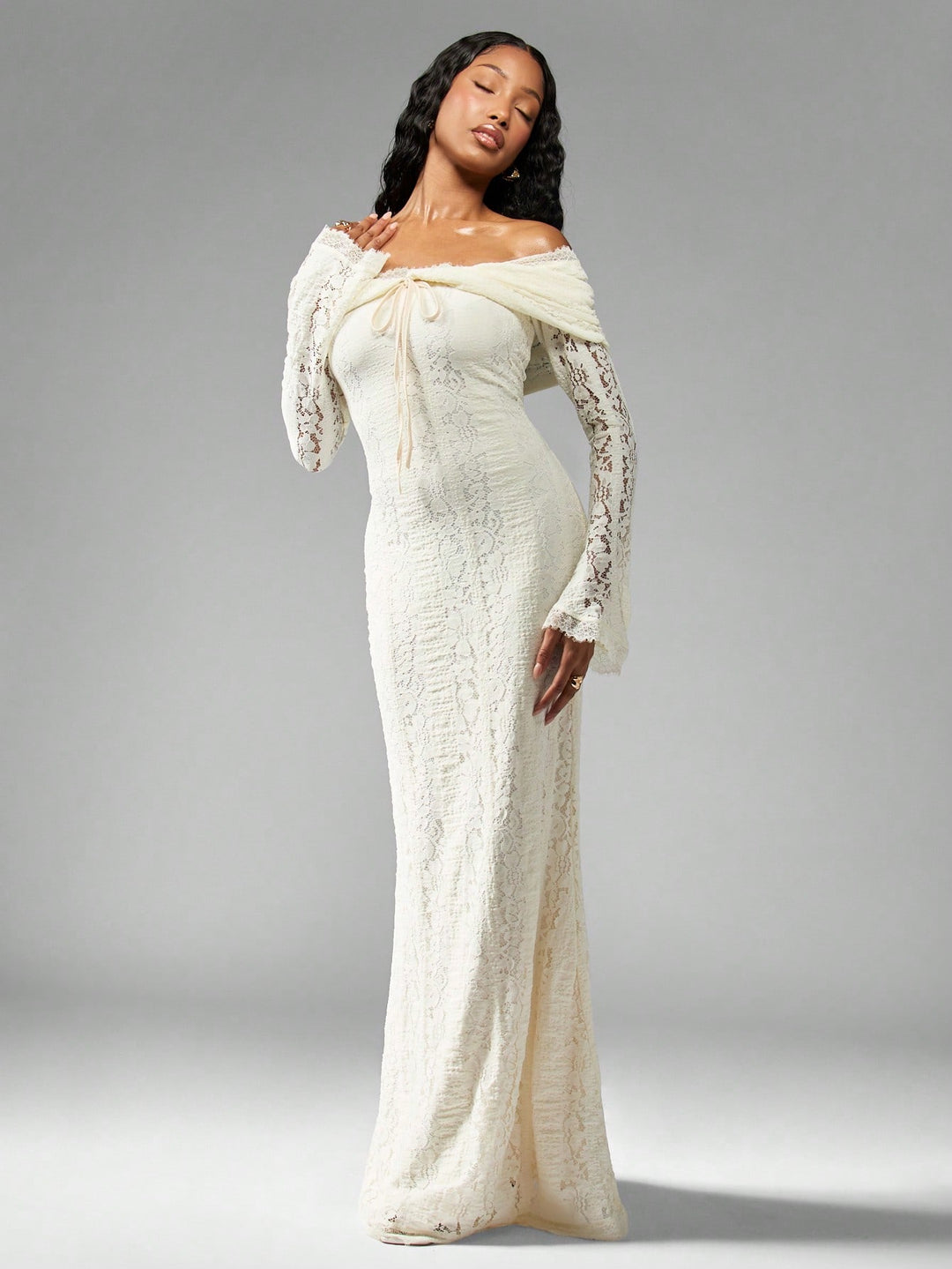 Rochie maxi SHEIN, alb
