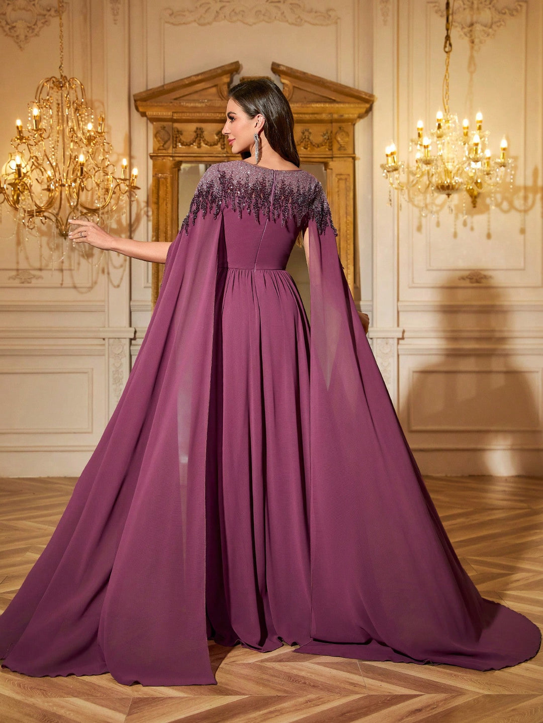 Rochie de ocazie SHEIN, mov