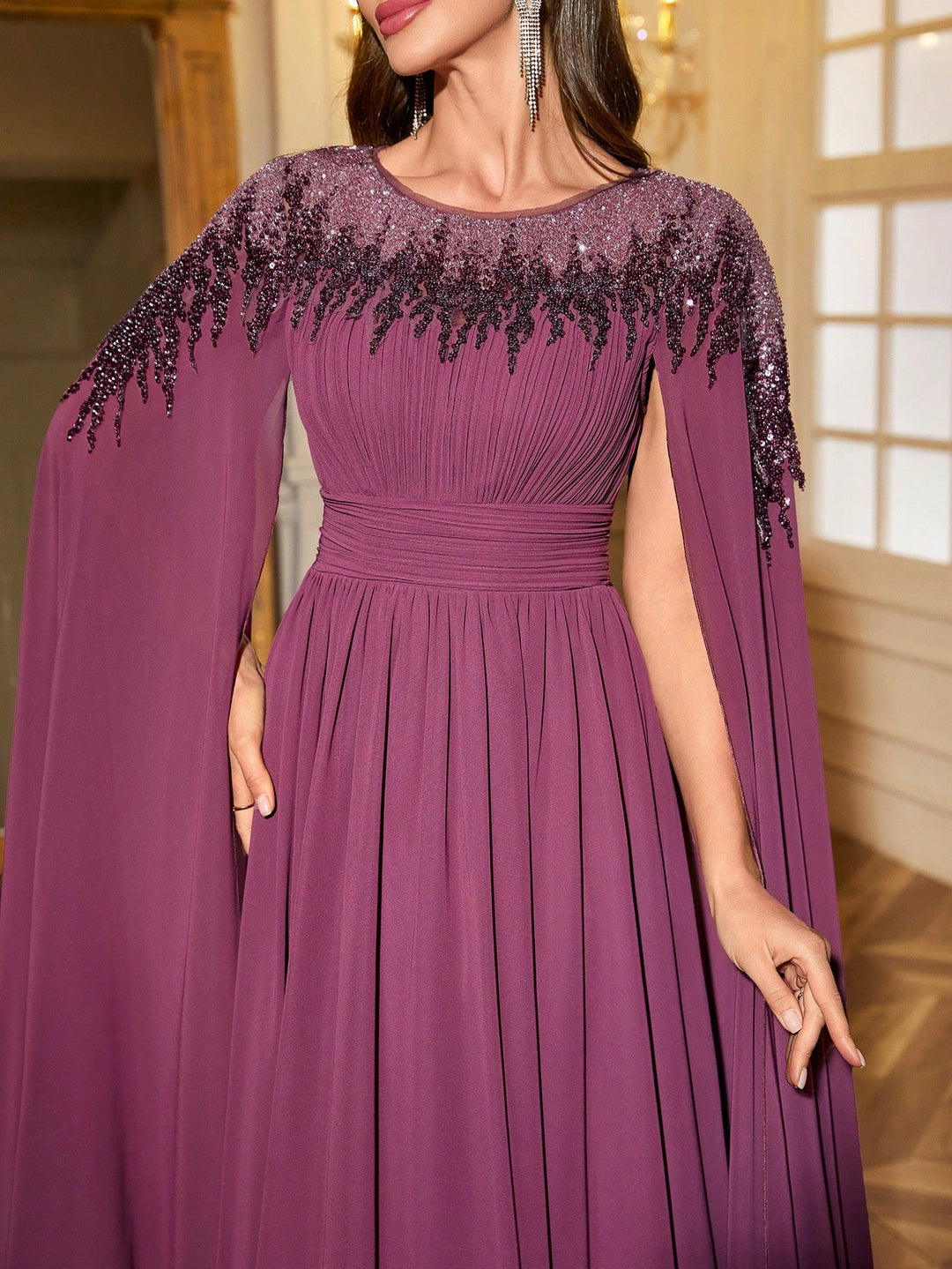 Rochie de ocazie SHEIN, mov
