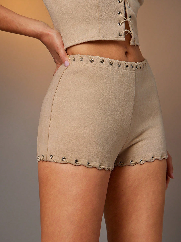Pantaloni scurți SHEIN, maro