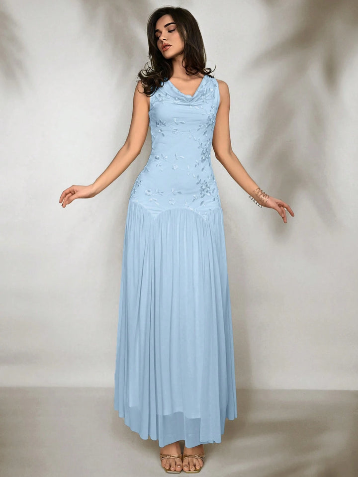 Shein maxi ruha, kék