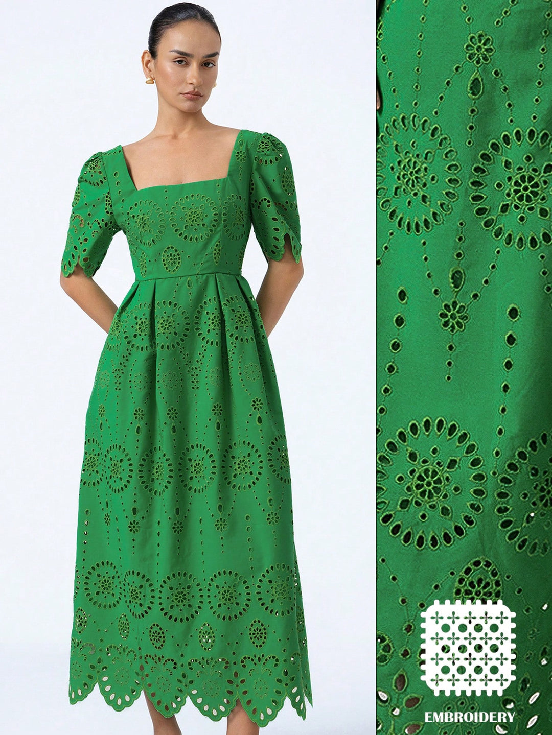 Rochie midi SHEIN, verde