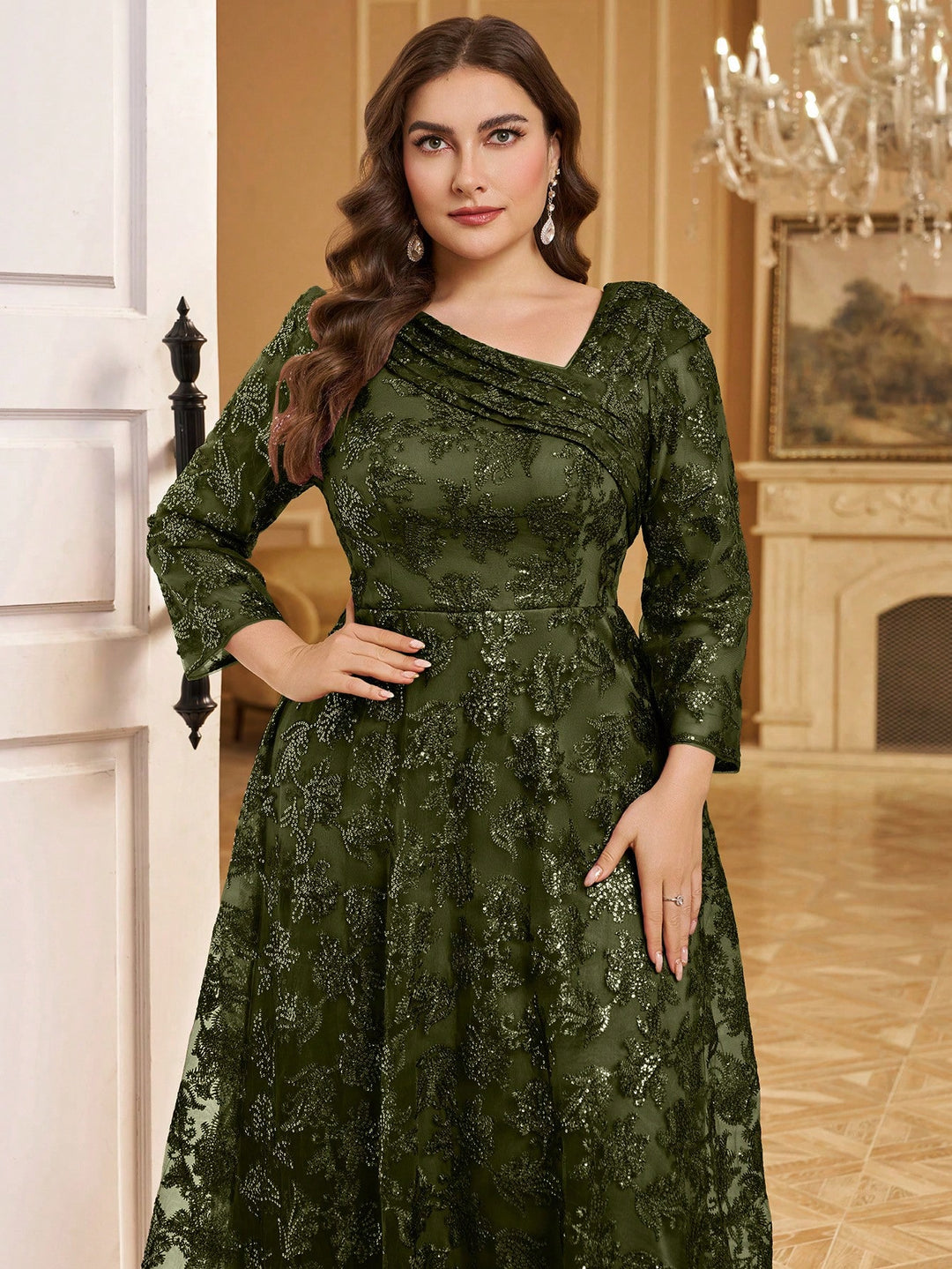 Rochie SHEIN, kaki