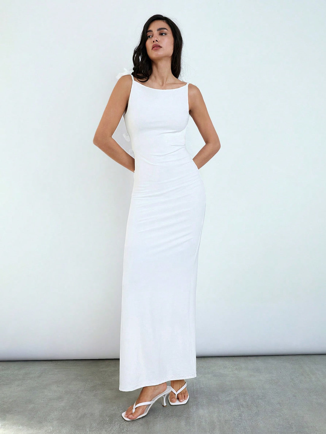 Rochie maxi SHEIN, alb