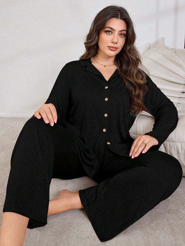 Set pijamale SHEIN, negru