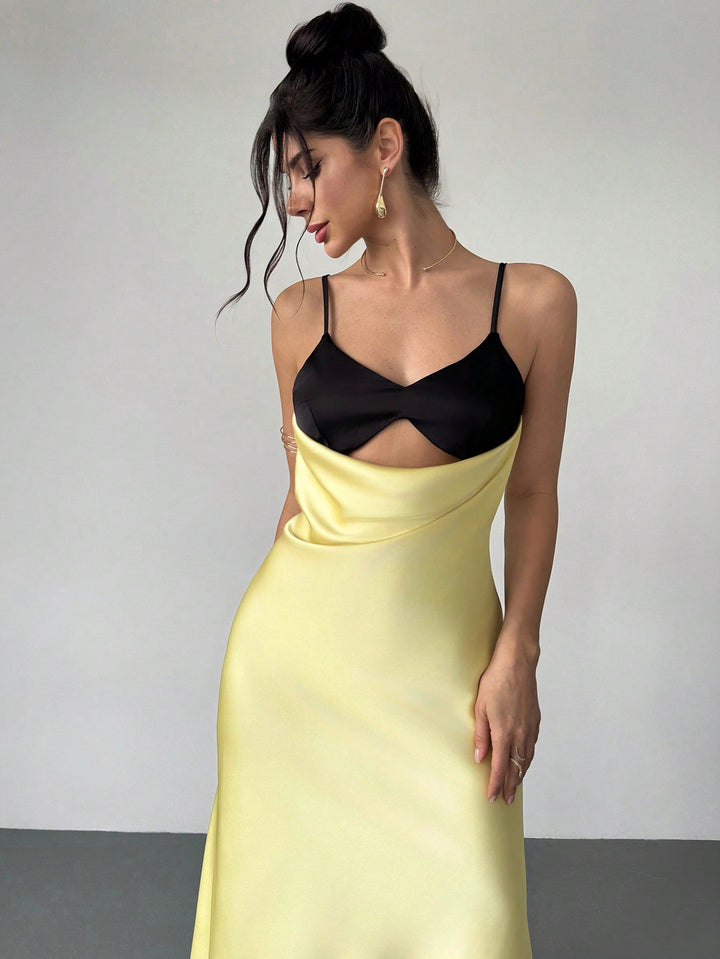 SHEIN maxi ruha, sárga