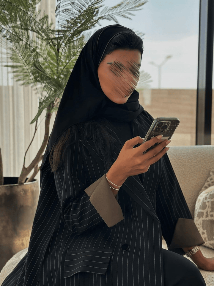 Set caftan și jalabiya SHEIN, negru