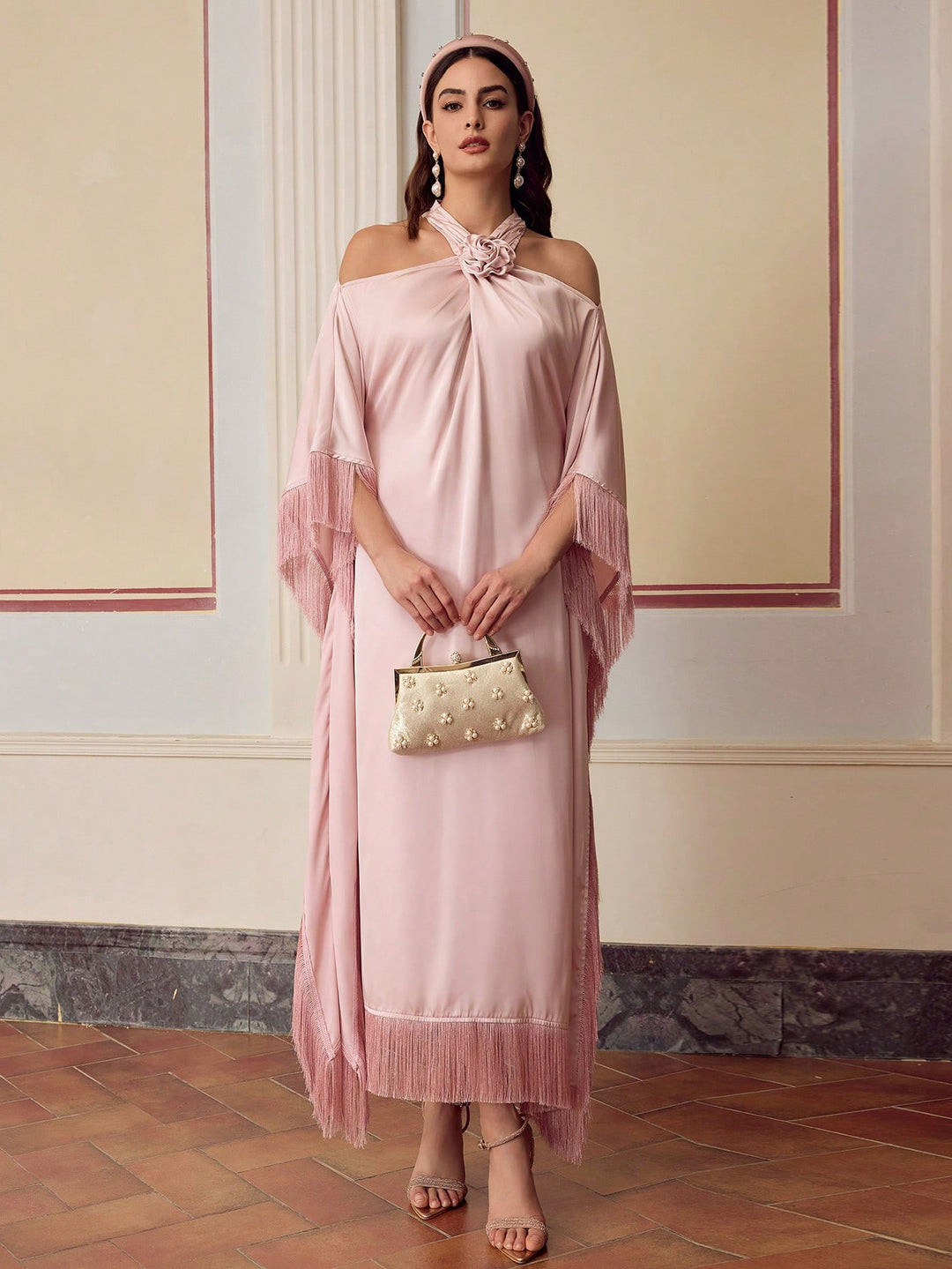 Rochie midi SHEIN, roz