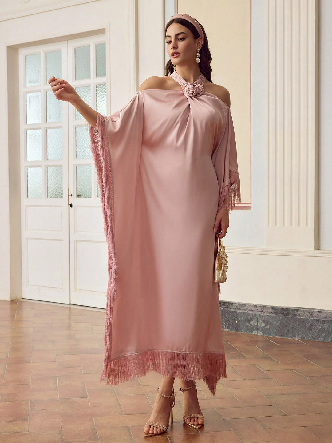 Rochie midi SHEIN, roz