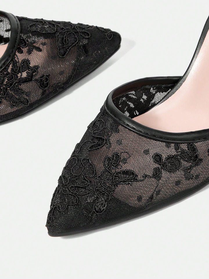 Pantofi cu toc SHEIN, negru