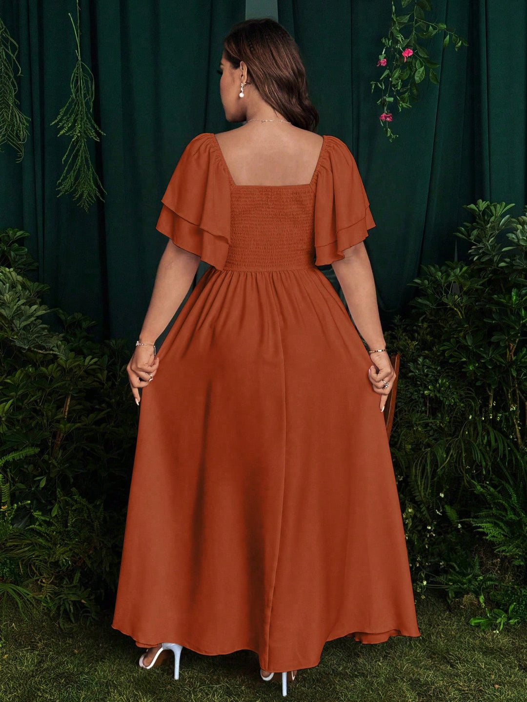SHEIN maxi ruha, barna