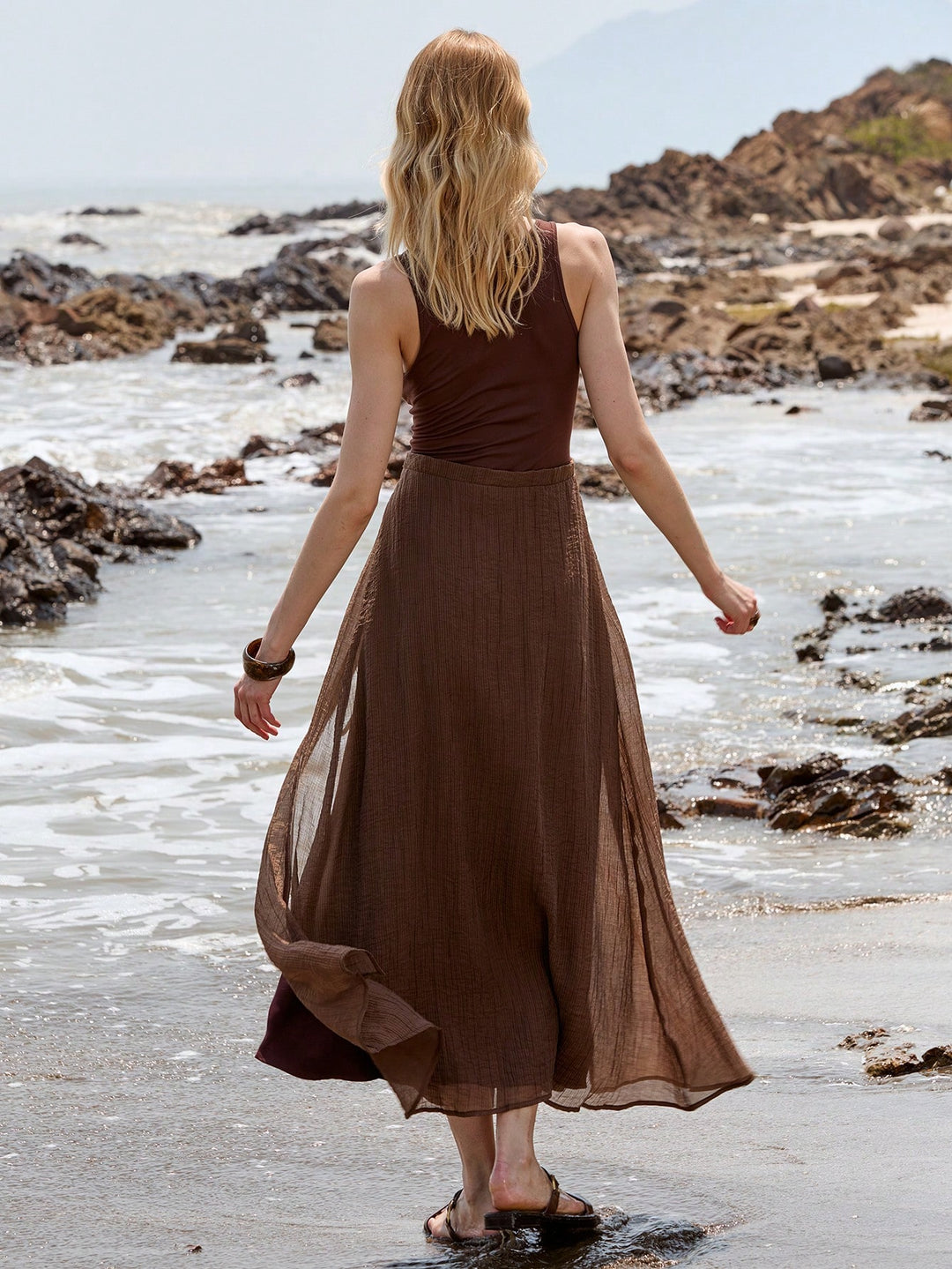 Rochie maxi Shein, maro