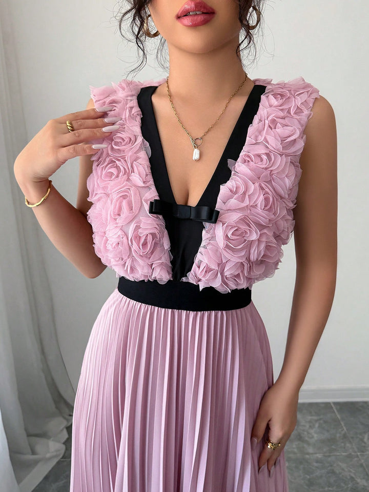 Rochie maxi SHEIN, roz