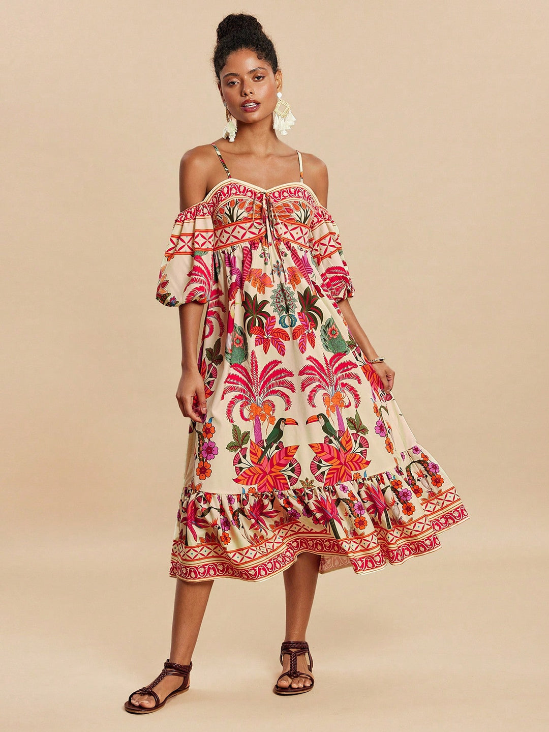 Rochie maxi SHEIN, portocaliu