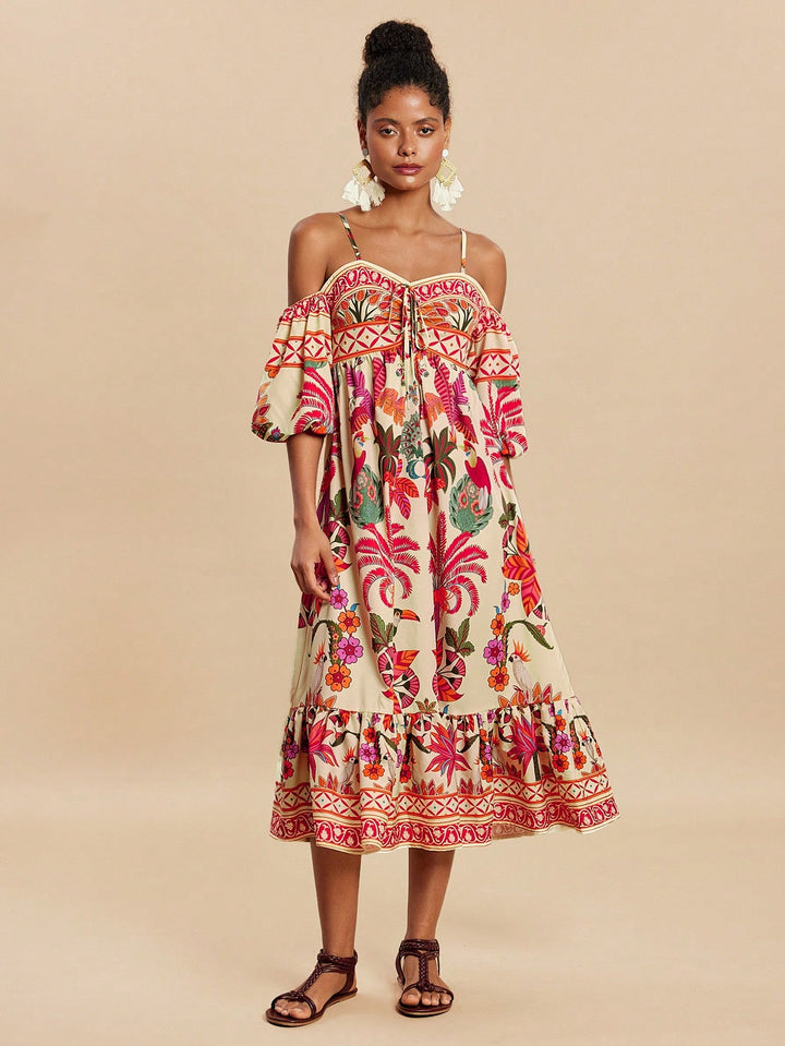 Rochie maxi SHEIN, portocaliu