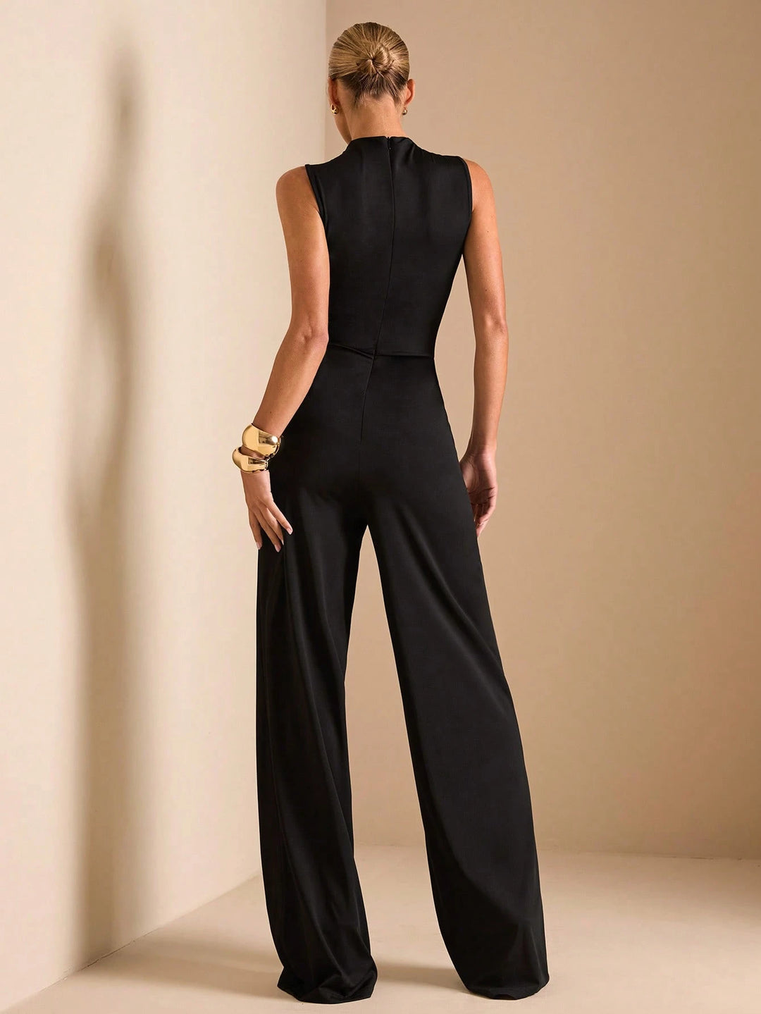 Shein hosszú jumpsuit, fekete