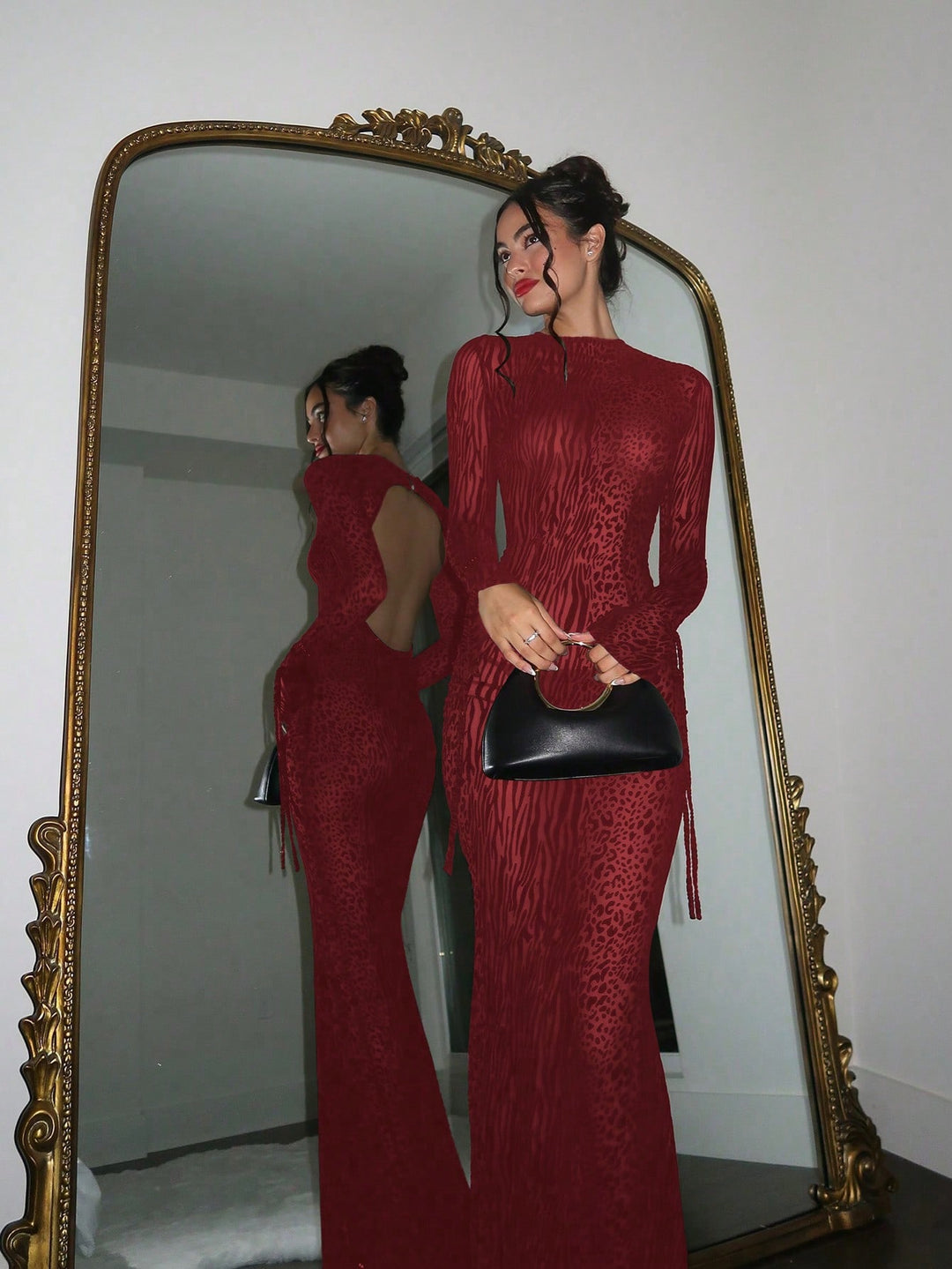 Rochie maxi SHEIN, vișiniu