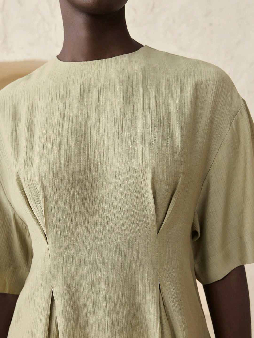 Shein rövid ujjú ing, khaki
