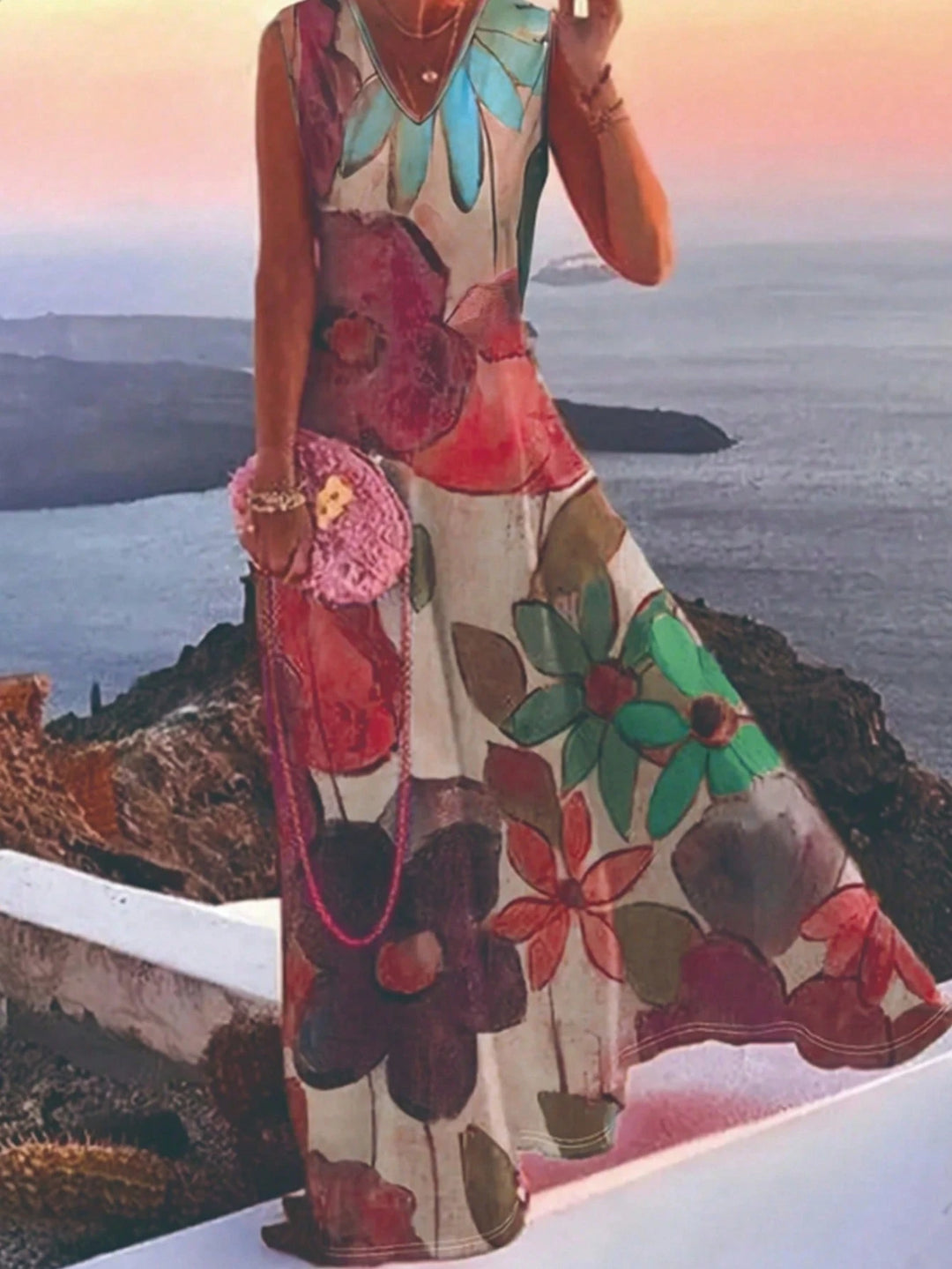 Rochie maxi SHEIN, mix culori