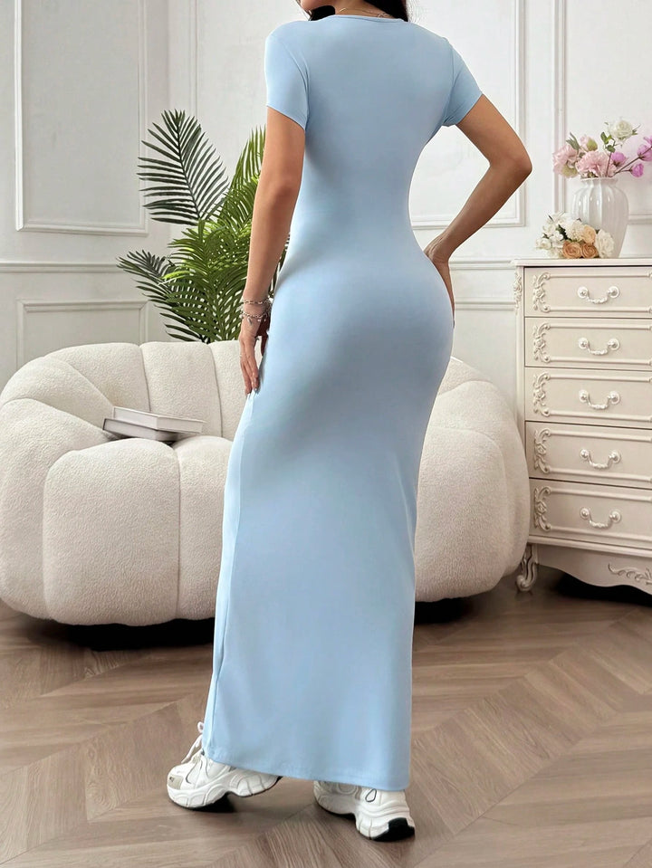 Shein maxi ruha, kék