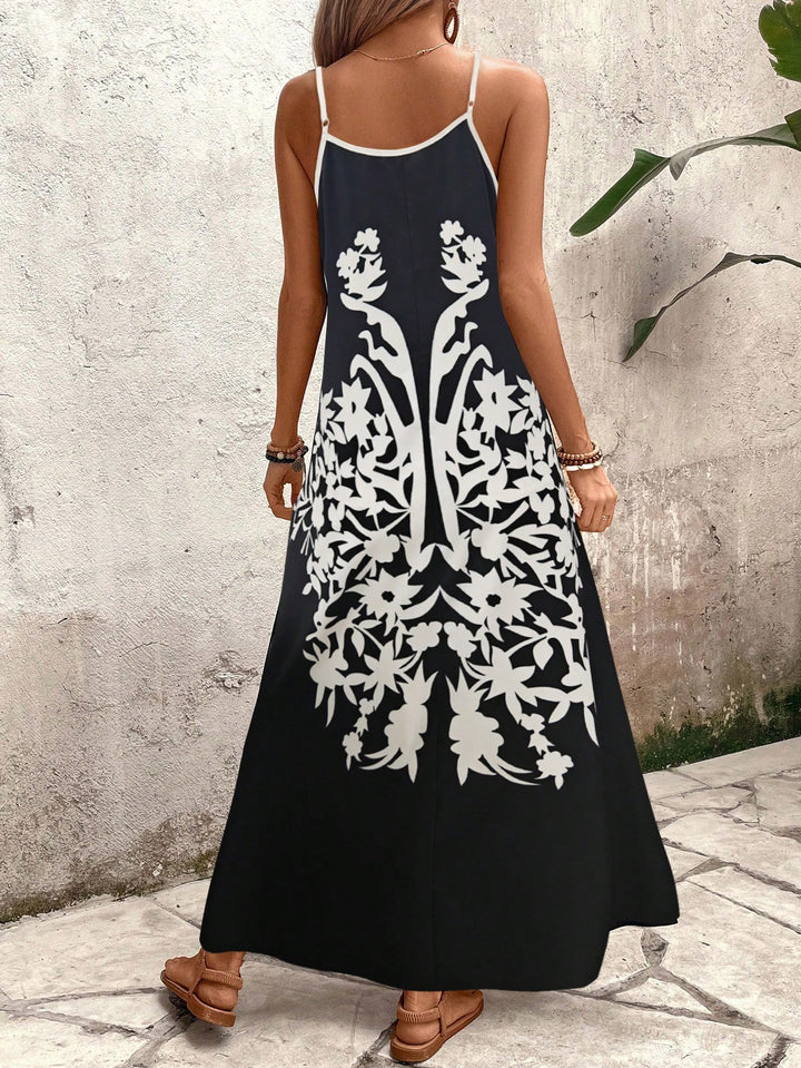 SHEIN maxi ruha, fekete
