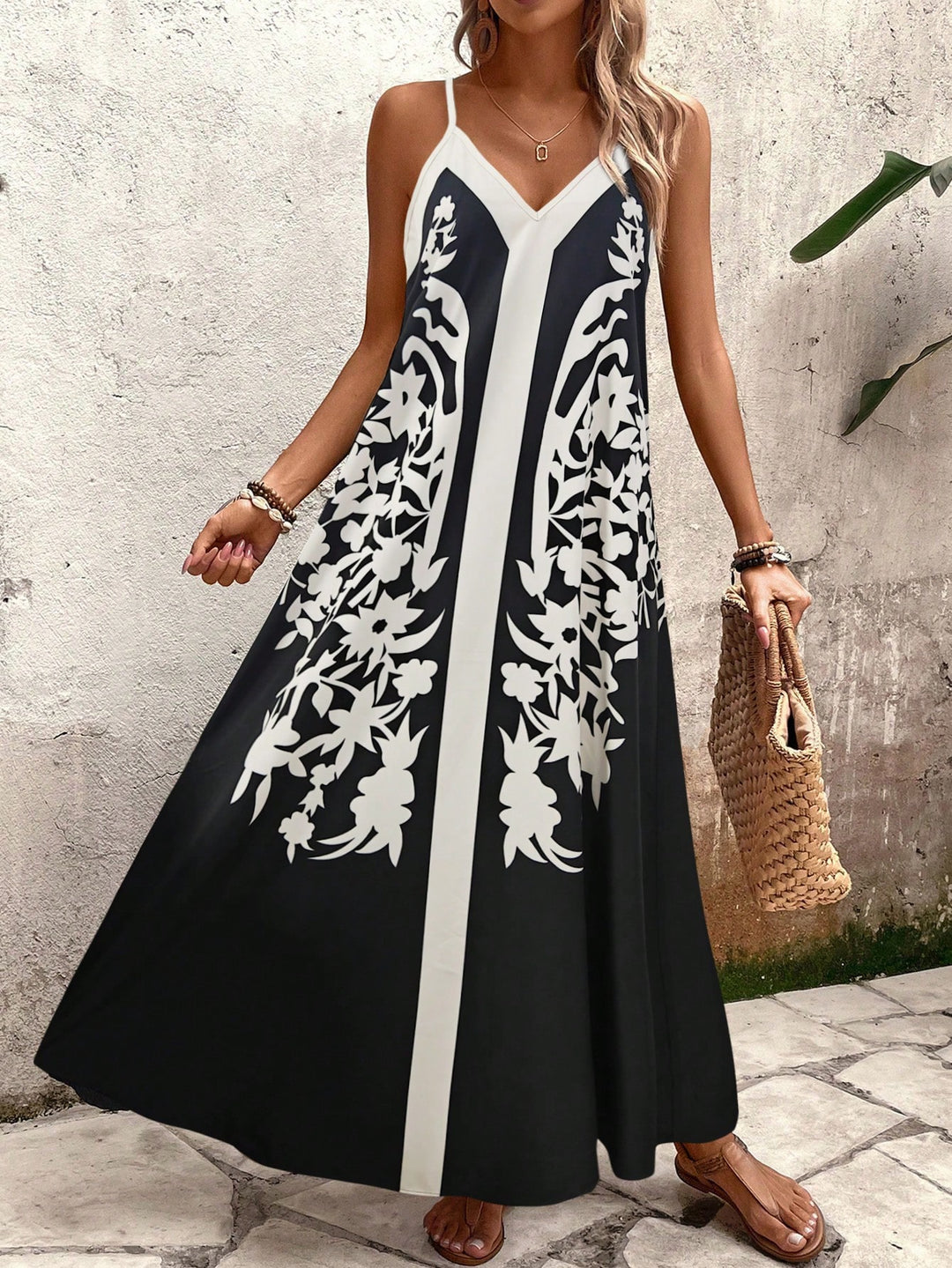 SHEIN maxi ruha, fekete