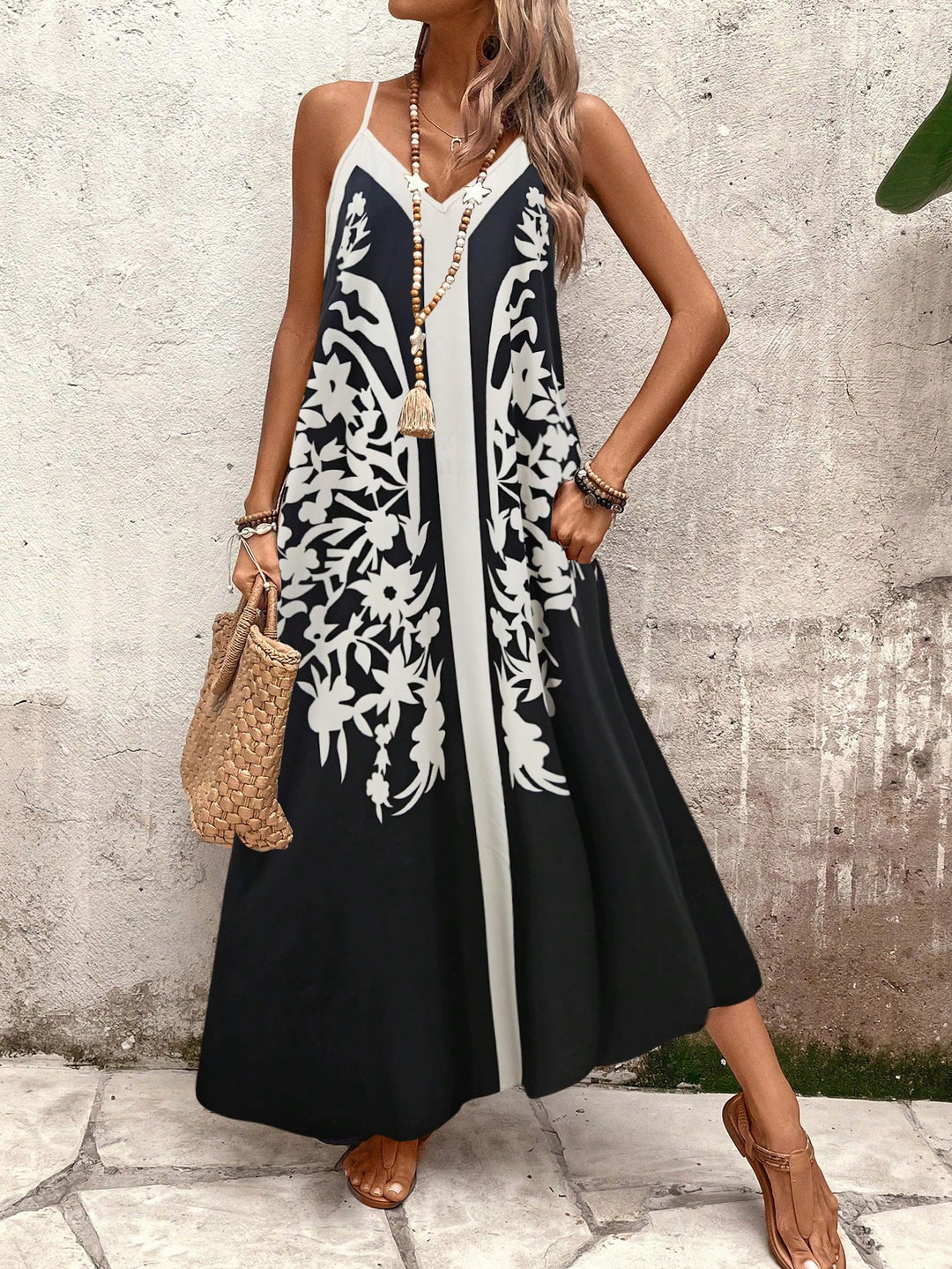 SHEIN maxi ruha, fekete