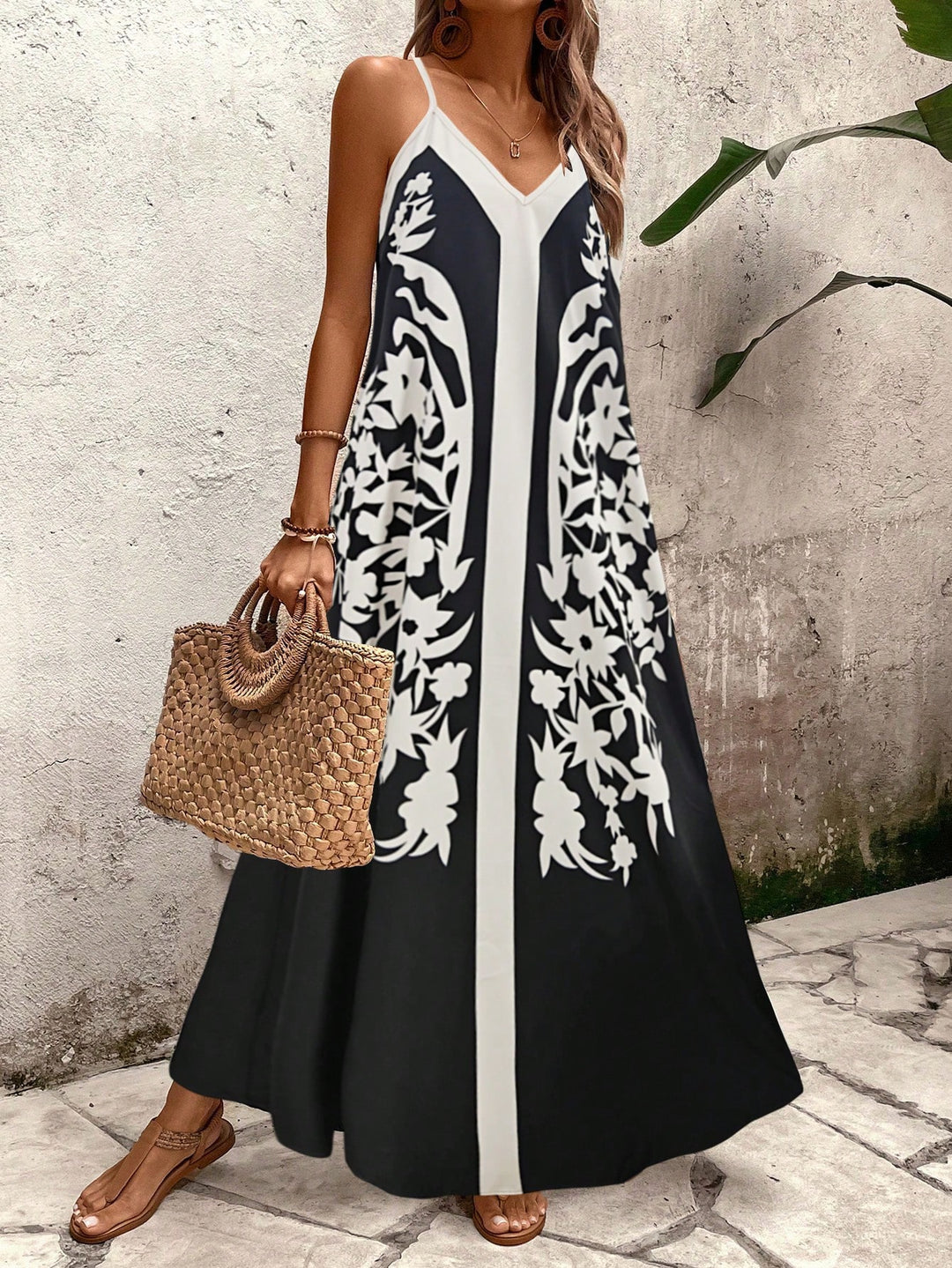 SHEIN maxi ruha, fekete