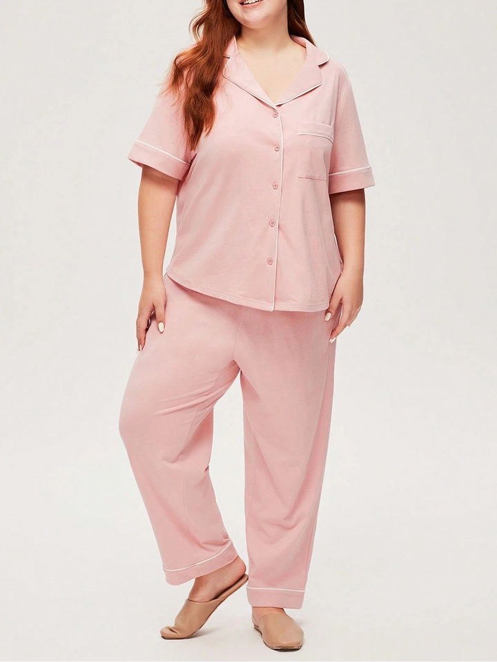 Luvlette by Shein pizsama szett, rózsaszín