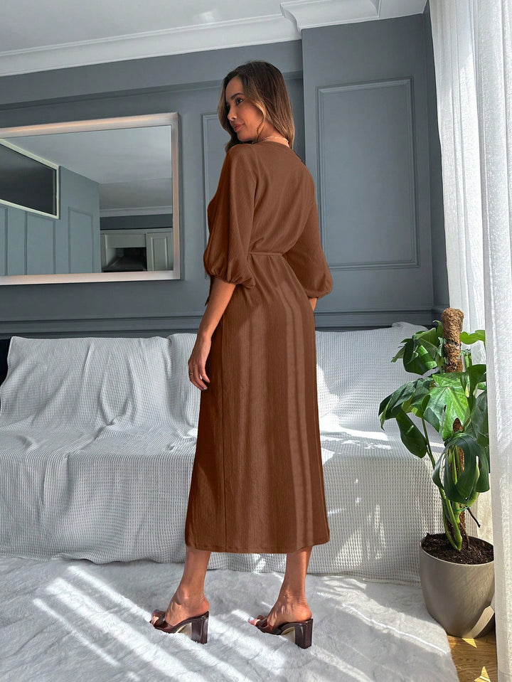 Rochie maxi SHEIN, maro