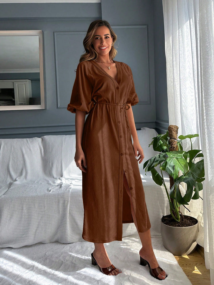 Rochie maxi SHEIN, maro