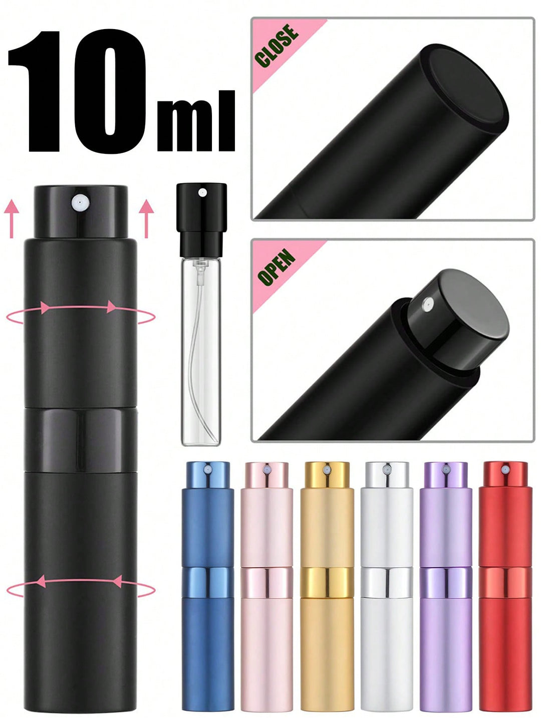 Sticluță parfum reîncărcabilă SHEIN, mix culori