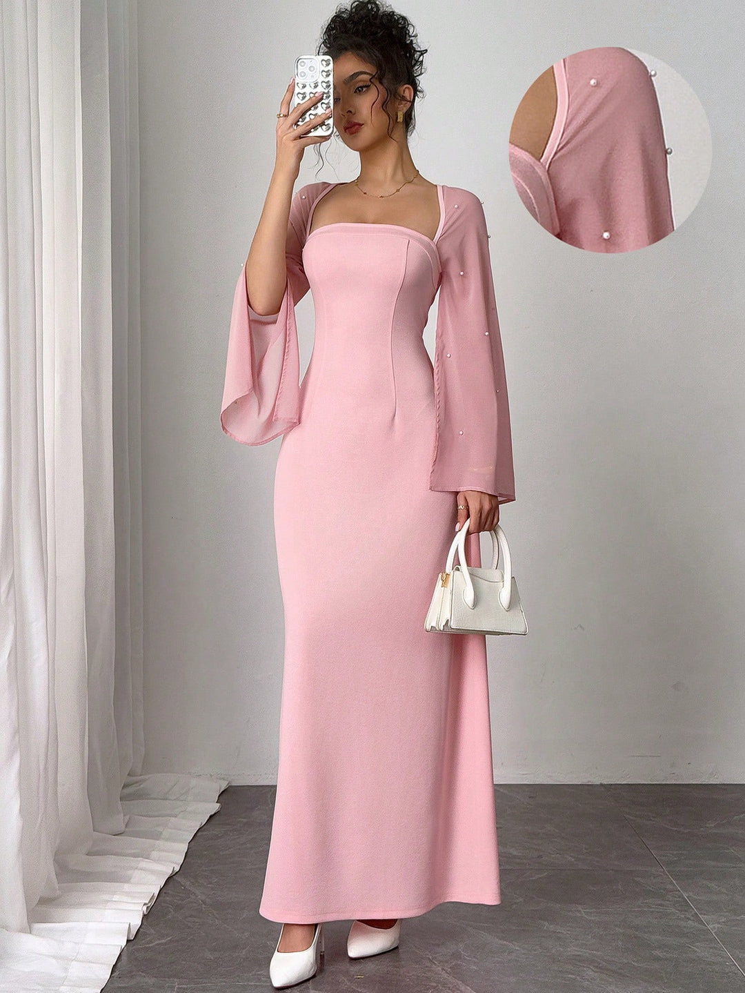 Rochie maxi SHEIN, roz