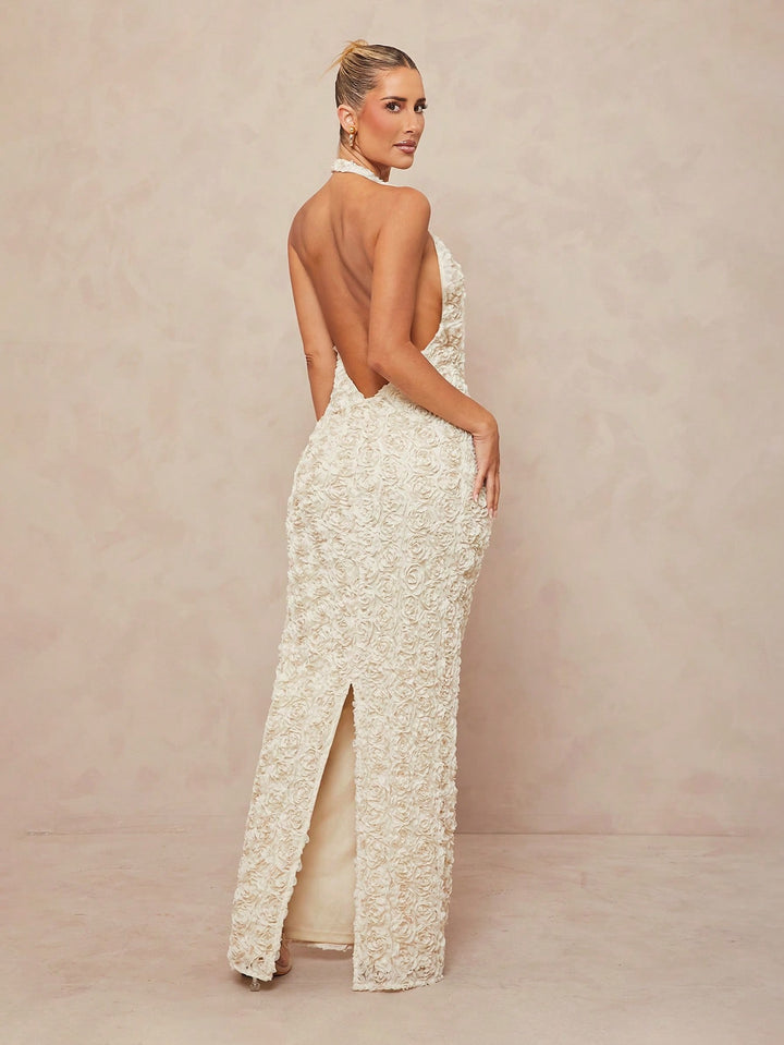 Rochie maxi SHEIN, bej